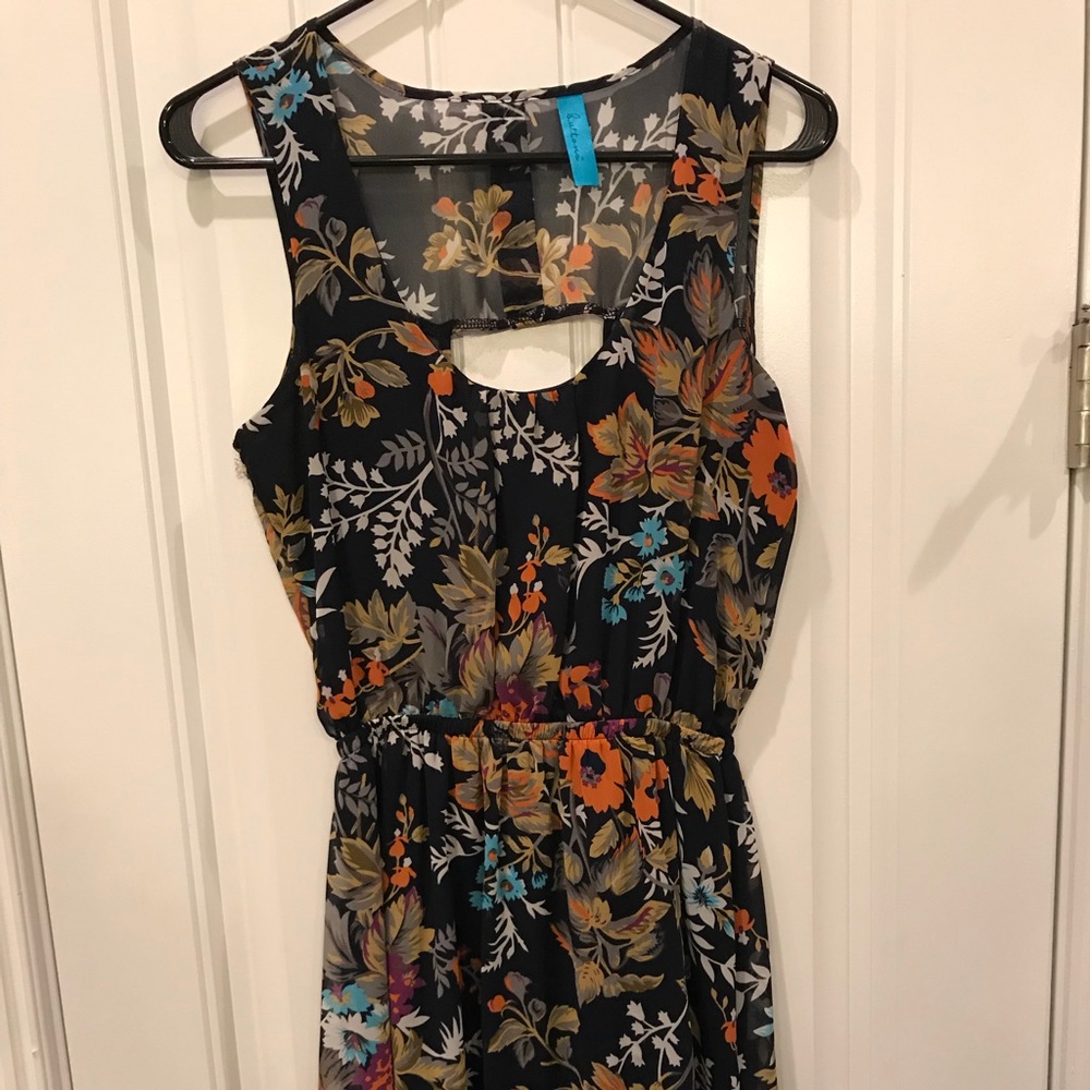 Floral dress.